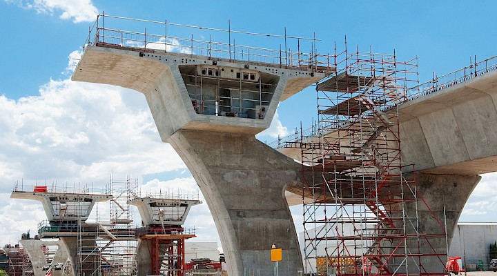 Baustelle eines Tiefbauprojekts